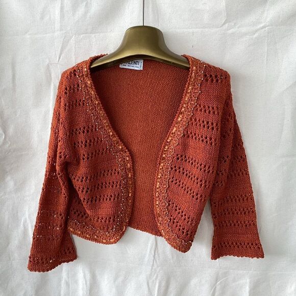 Valenti crochet knit cardigan woman’s medium - Picture 1 of 7